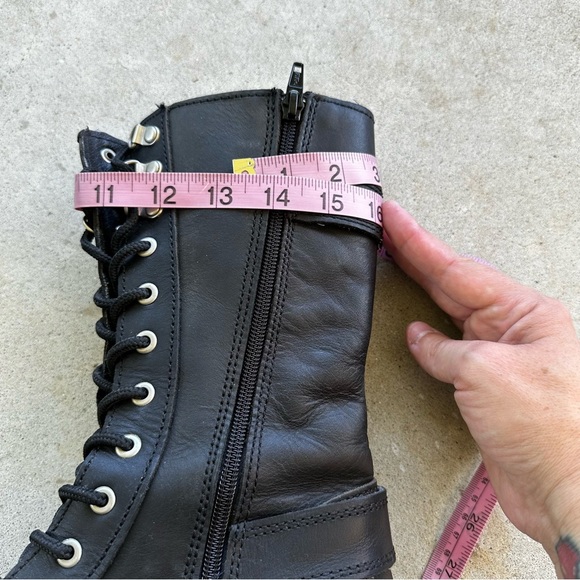 Xelement X29409Black 'Fury' 12-Inch Lace-Up Motorcycle Boots Women’s Size 7.5 - Picture 9 of 13